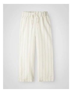 Izteks Wide Stripe Pants in Arcadian Green
