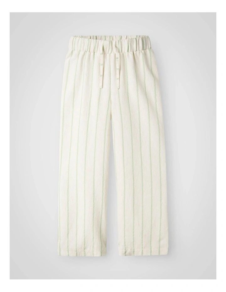 Izteks Wide Stripe Pants in Arcadian Green image 1