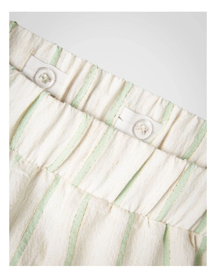 Izteks Wide Stripe Pants in Arcadian Green image 3