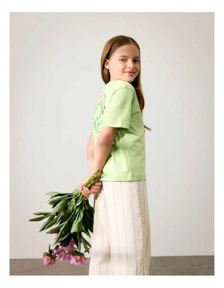 Izteks Wide Stripe Pants in Arcadian Green image 5
