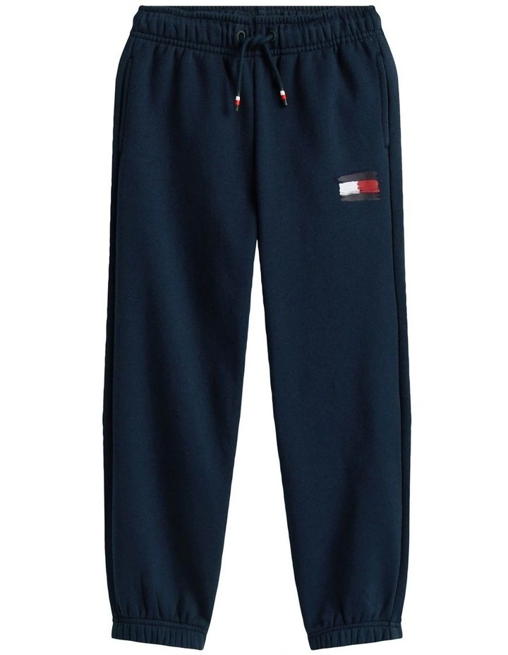 Boys 3-7 Hilfiger Flag Regular Fit Joggers in Blue image 5