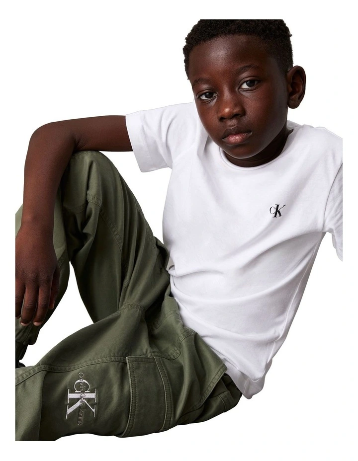 Woven Cargo Pants in Green image 4