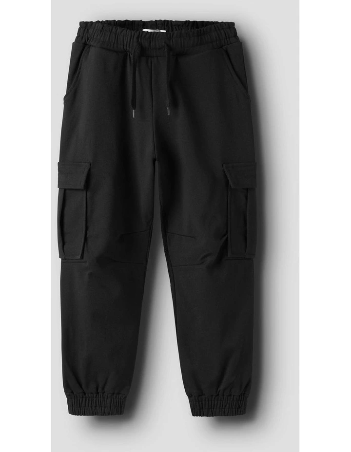 Skoma Relaxed Cargo Sweatpants in Black image 1