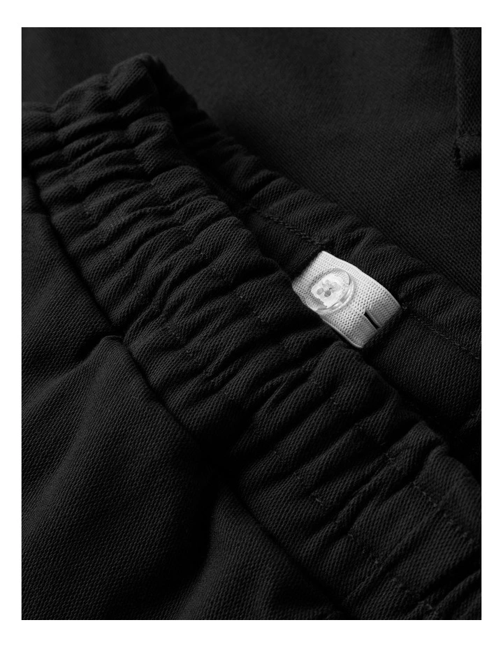 Skoma Relaxed Cargo Sweatpants in Black image 3