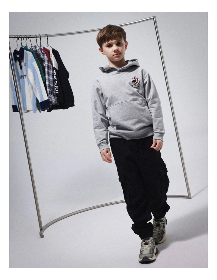 Skoma Relaxed Cargo Sweatpants in Black image 5