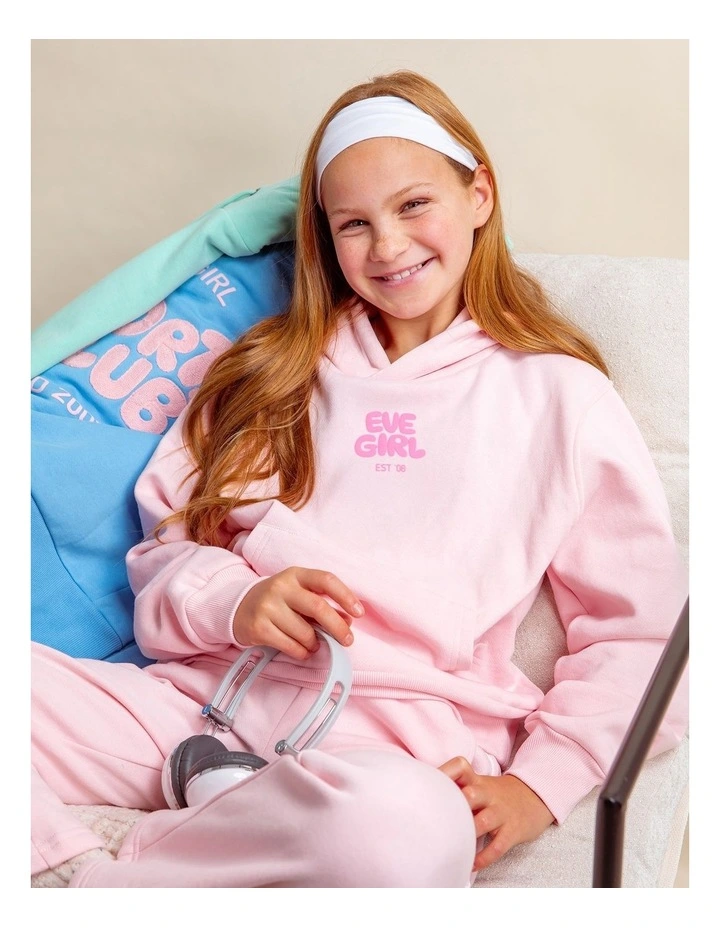 Sports Club Flare Trackpant (8 - 16 Years) in Pale Pink image 3