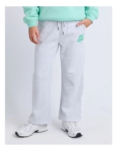 Sports Club Flare Trackpant (8 - 16 Years) in Snow Marle