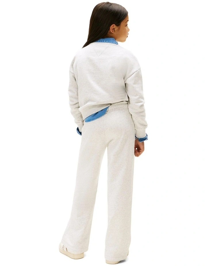 Varsity Flock Logo Wide Leg Joggers (8-16 Years) in Grey image 2