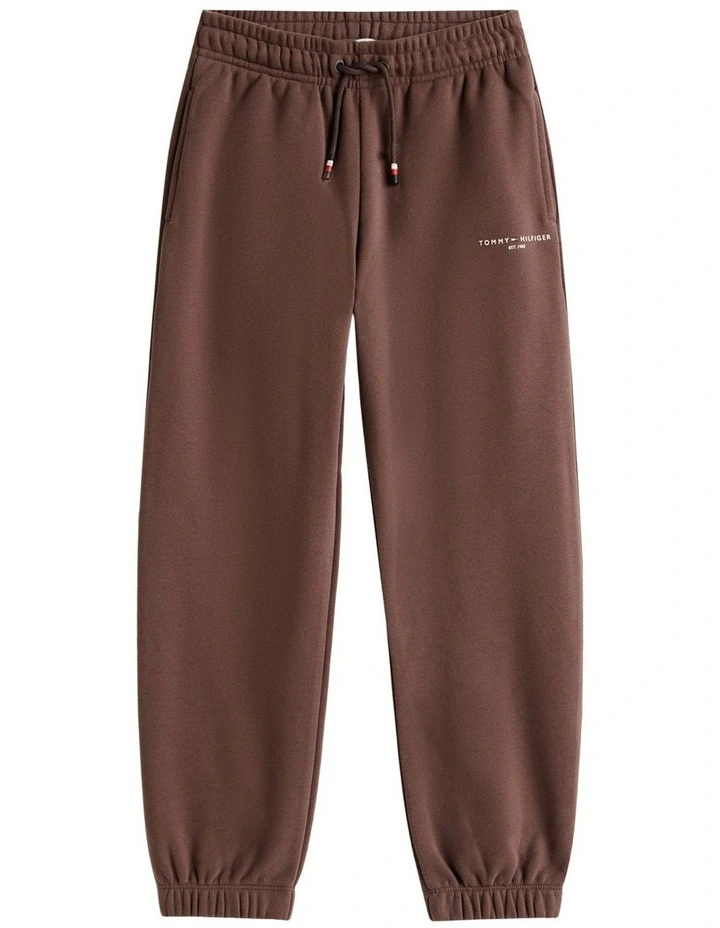 Brushed Fleece Regular Joggers (8-16 Years) in Brown image 1