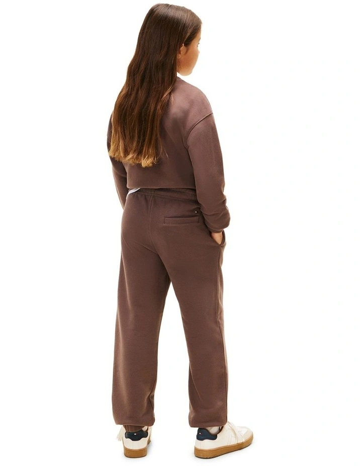 Brushed Fleece Regular Joggers (8-16 Years) in Brown image 2