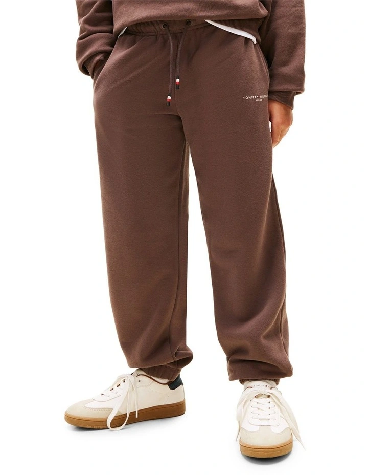 Brushed Fleece Regular Joggers (8-16 Years) in Brown image 3