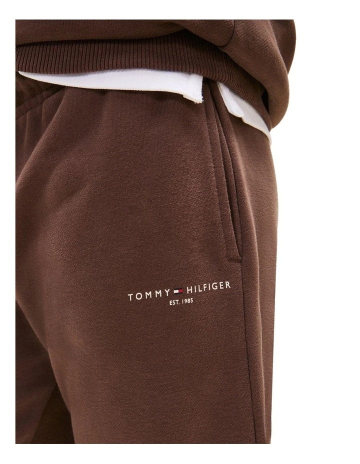 Brushed Fleece Regular Joggers (8-16 Years) in Brown image 4