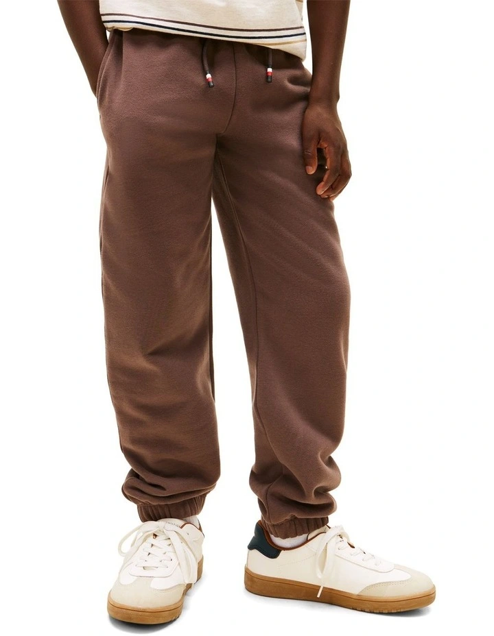 Brushed Fleece Regular Joggers (8-16 Years) in Brown image 6