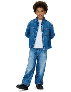 Skater Logo Jeans (8-17 Years) in Light Billboard