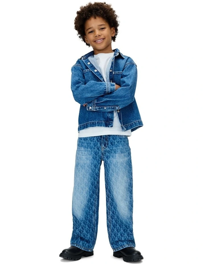 Skater Logo Jeans (8-17 Years) in Light Billboard image 5