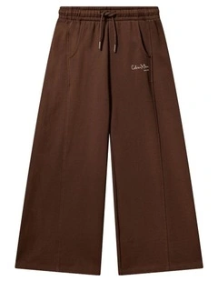 Signature Wide Leg Pants (8-16 Years) in Brown