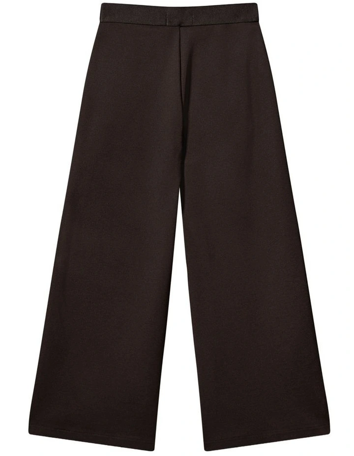 Logo Tape Wide Leg Punto Pant (8-16 Years) in Black image 2