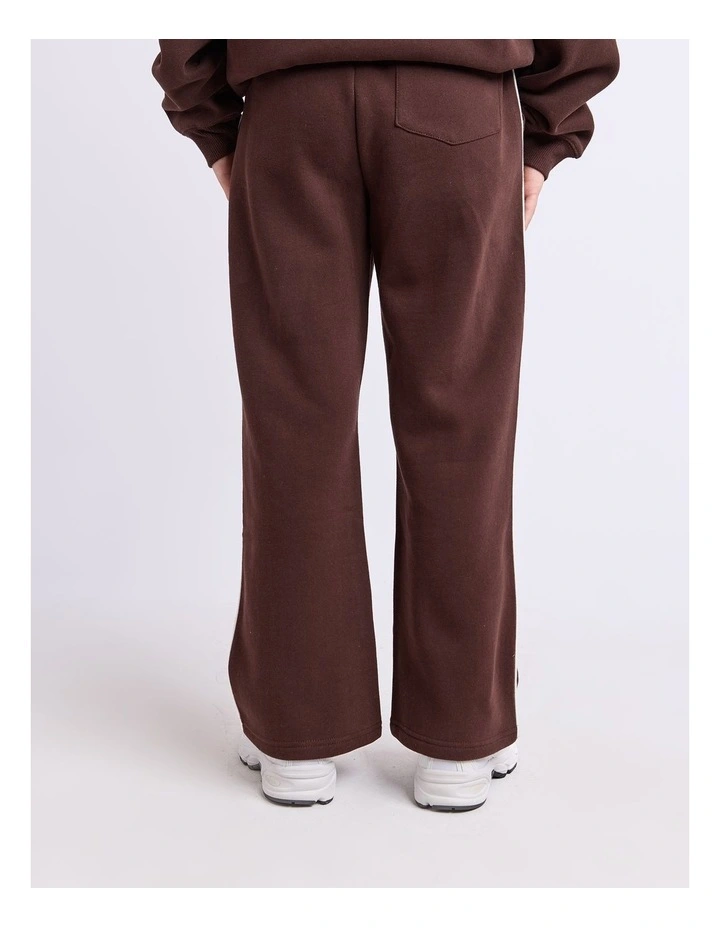 Sports Club Flare Trackpant (8-16 Years) in Chocolate image 2
