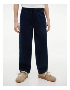 Boys Essential Loose Twill Trousers (8-16 Years) in Blue