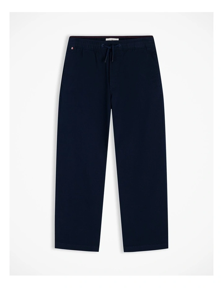 Boys Essential Loose Twill Trousers (8-16 Years) in Blue image 6