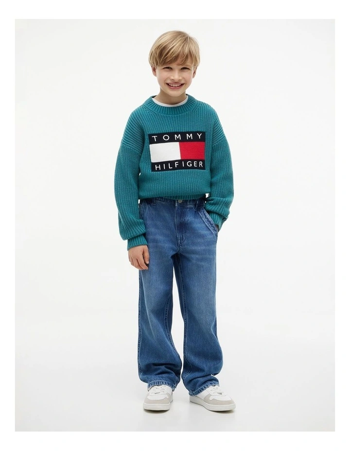 Boys Loose Jeans (3-7 Years) in Denim image 2