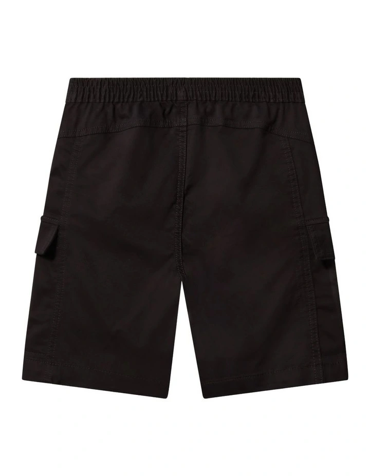 Essential Woven Cargo Shorts (8-16 Years) in Ck Black image 2