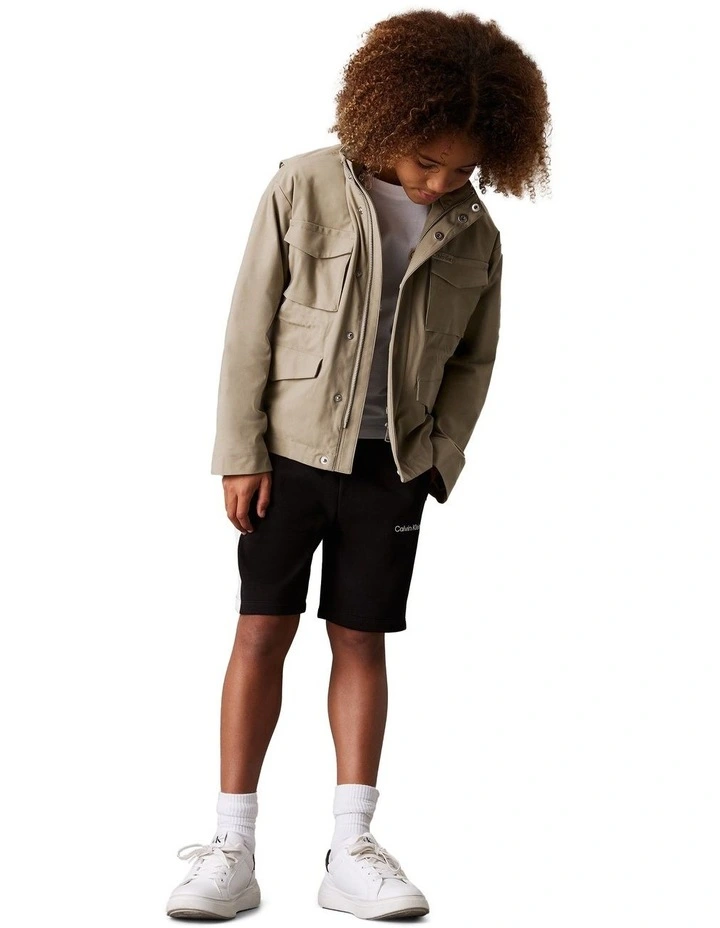 Colour Block Relaxed Shorts (8-16 Years) in Black image 3