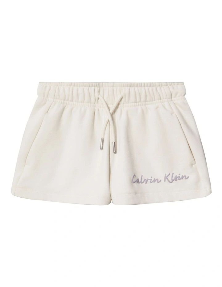 Script Logo Knit Shorts (8-16 Years) in Tofu image 1