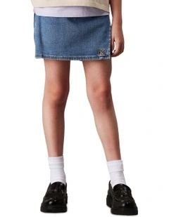 Denim Skort (8-16 Years) in Soft Blue Comfort