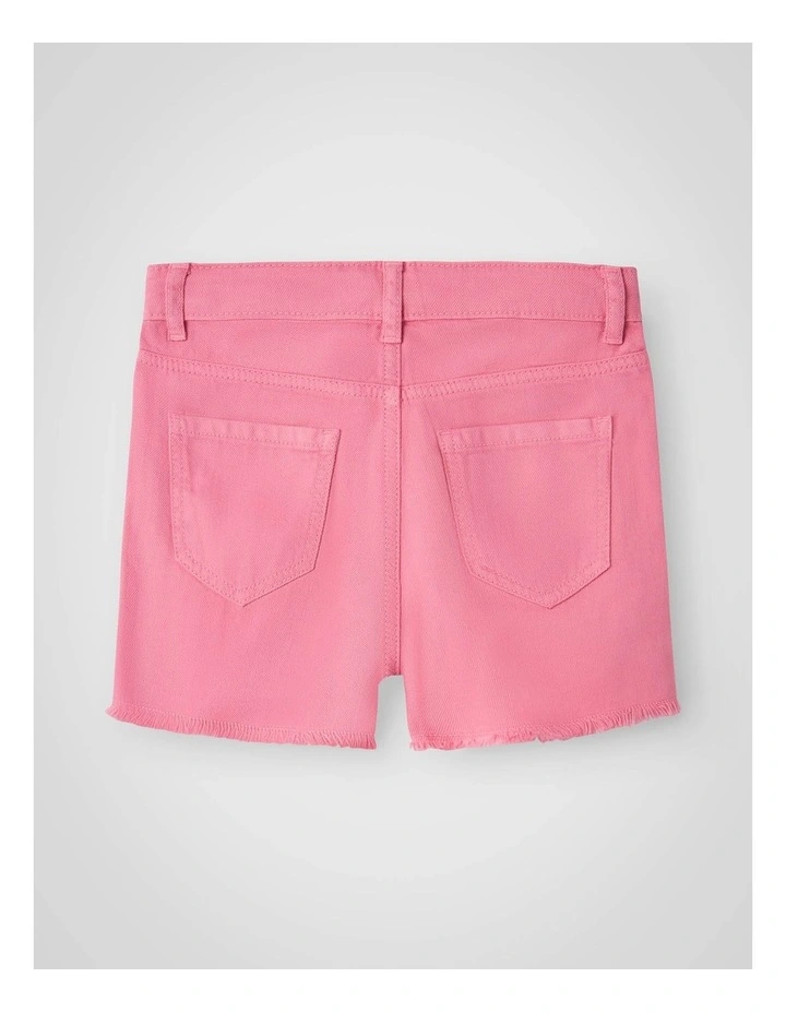 Rose Mom Twill Shorts in Aurora Pink image 2