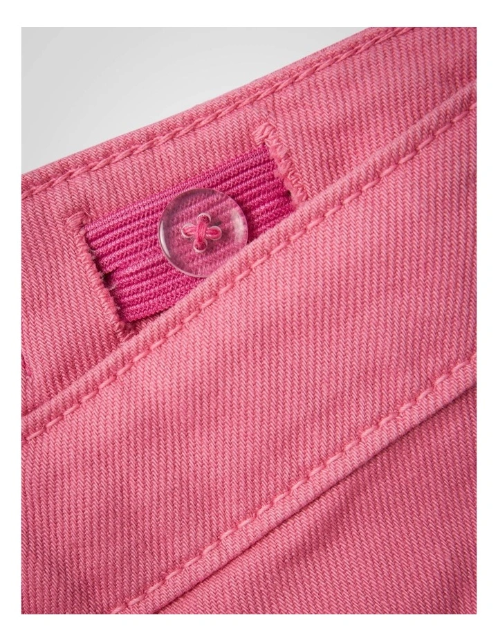 Rose Mom Twill Shorts in Aurora Pink image 3
