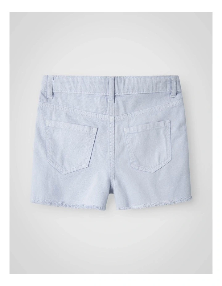 Rose Mom Twill Shorts in Xenon Blue image 2