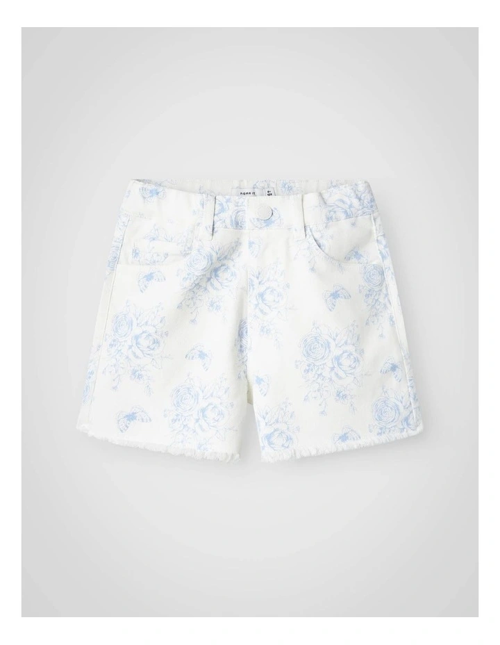 Rose High Waist Mom Shorts in Bright White image 1