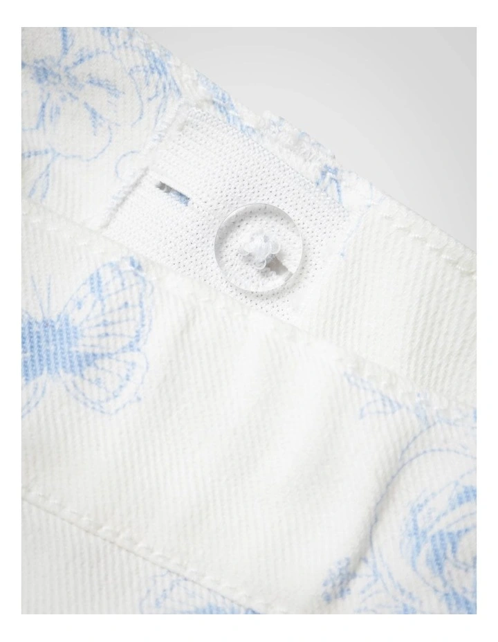 Rose High Waist Mom Shorts in Bright White image 3