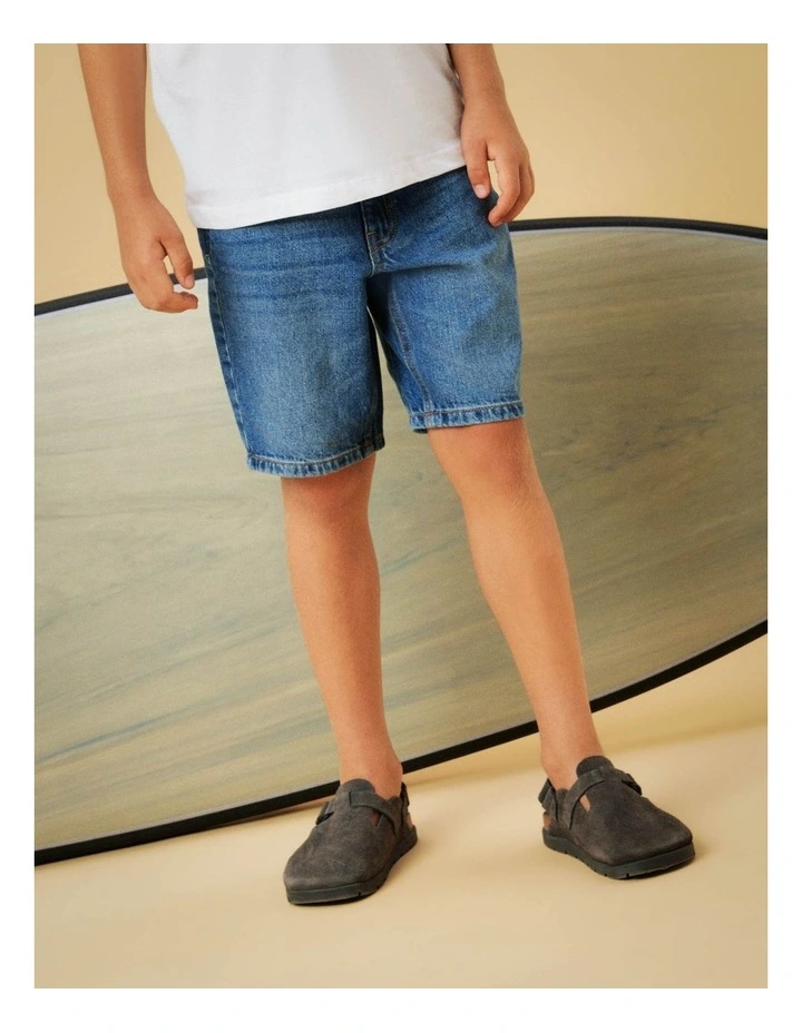 Ryan Regular Denim Shorts in Medium Blue image 4