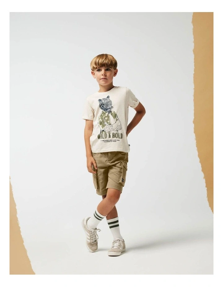 Ryan Long Cargo Shorts in Kelp image 4