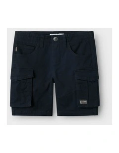 Ryan Long Cargo Shorts in Dark Saphire
