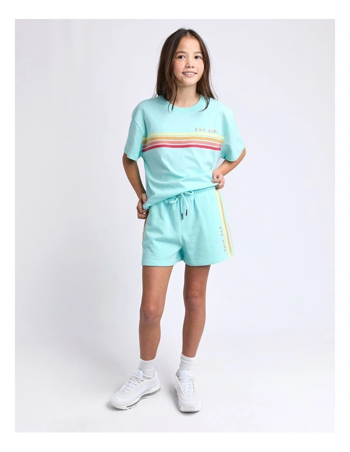 Retro Fleece Short (8 - 16 Years) in Light Blue image 3