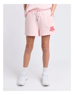 Sports Club Fleece Short (8-16 Years) in Pale Pink