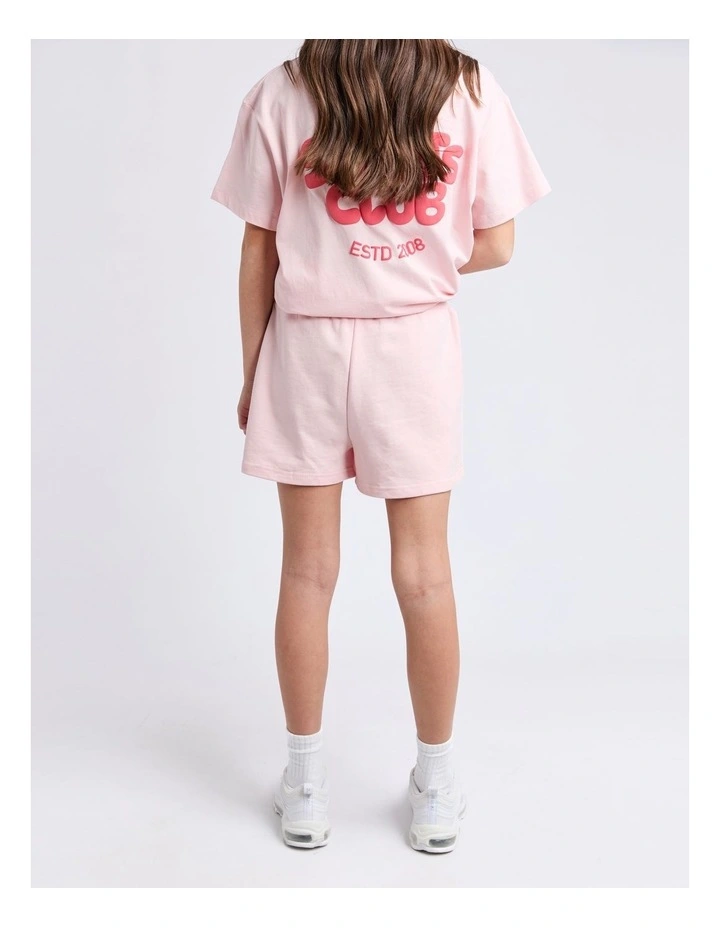 Sports Club Fleece Short (8-16 Years) in Pale Pink image 4