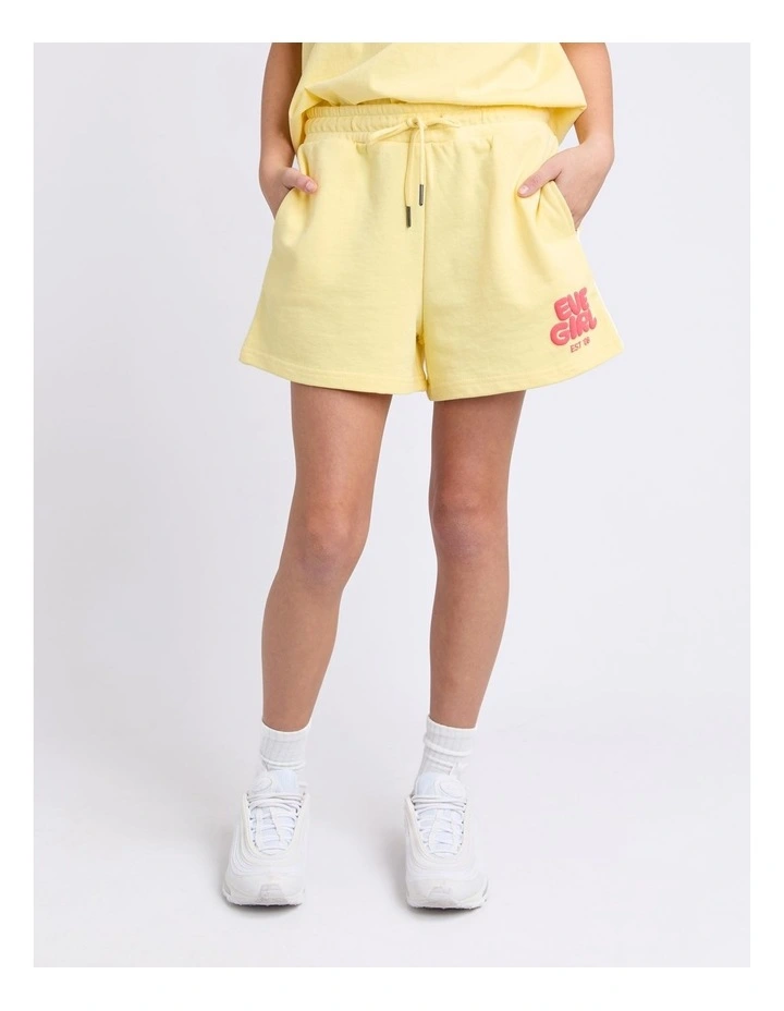 Sports Club Fleece Short (8-16 Years) in Lemon image 1