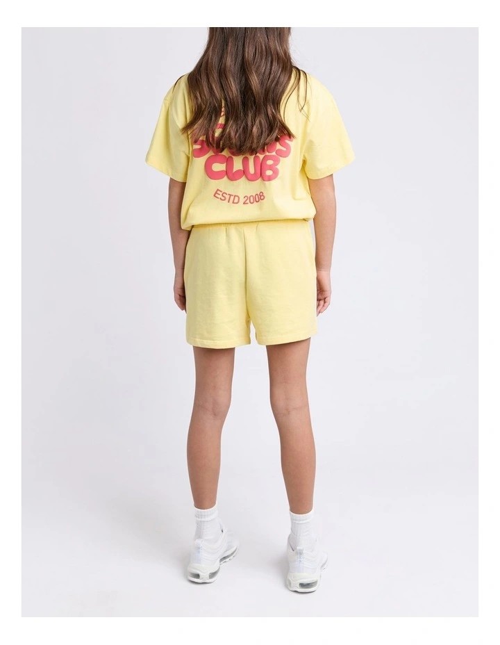 Sports Club Fleece Short (8-16 Years) in Lemon image 2