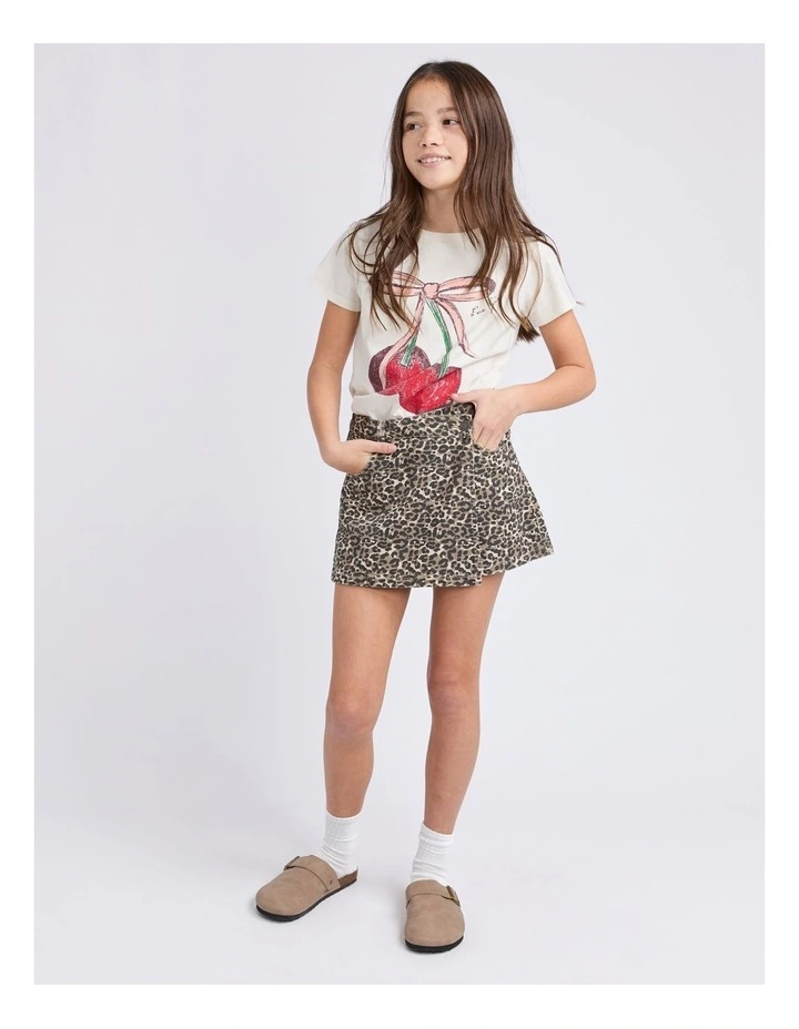 Holly Leopard Skort (8 - 16 Years) in Print image 3
