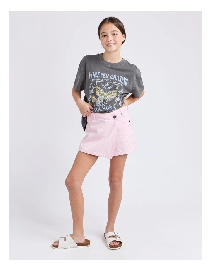 Chloe Stripe Skort (8 - 16 Years) in Pink image 3