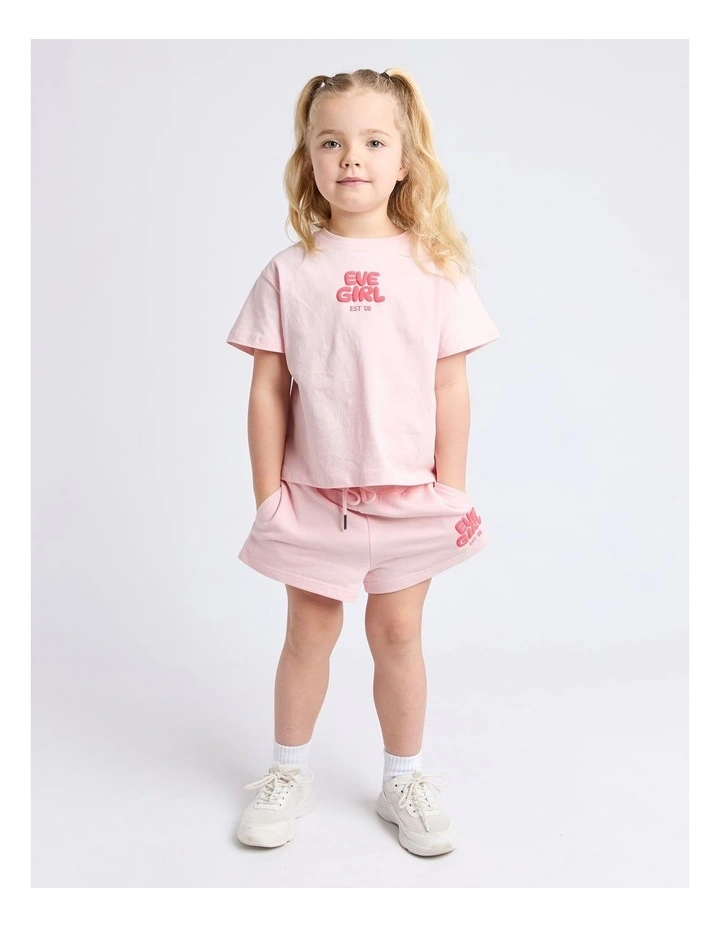 Sports Club Fleece Short (3 - 7 Years) in Pale Pink image 3