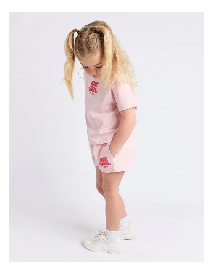 Sports Club Fleece Short (3 - 7 Years) in Pale Pink image 4