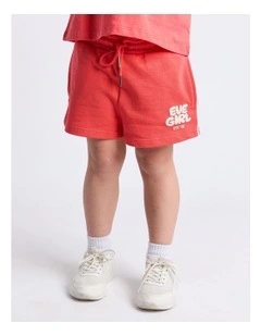 Sports Club Fleece Short (3 - 7 Years) in Red