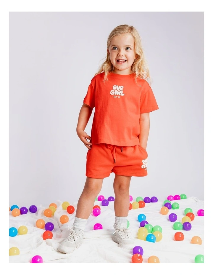 Sports Club Fleece Short (3 - 7 Years) in Red image 2