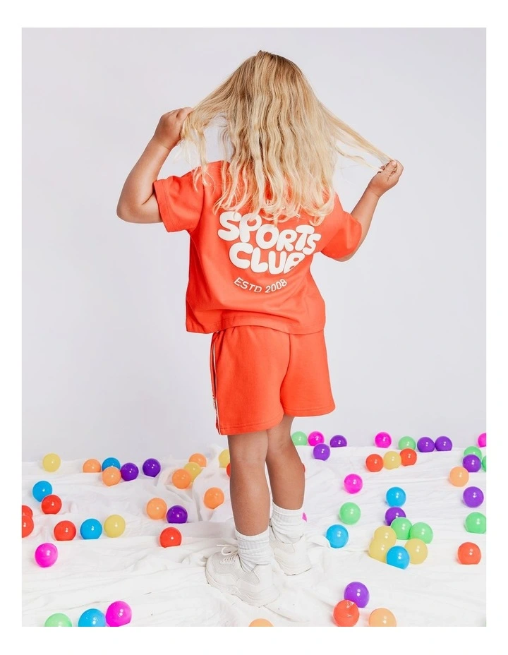 Sports Club Fleece Short (3 - 7 Years) in Red image 3