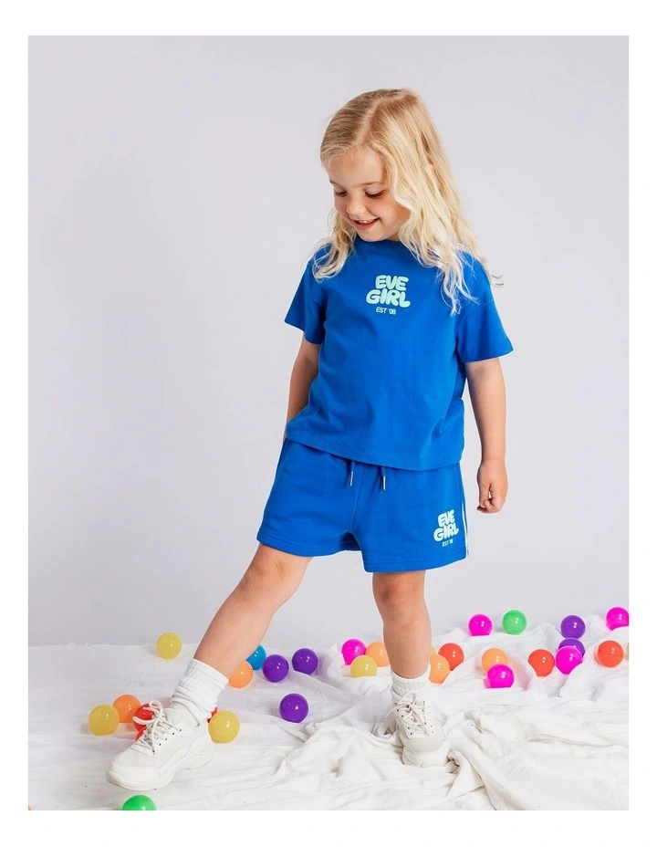 Sports Club Fleece Short (3 - 7 Years) in Cobolt image 2